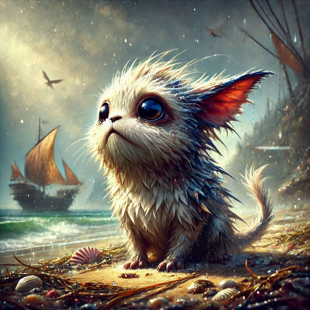 adorable fairy-tale fantasy creature portrait..