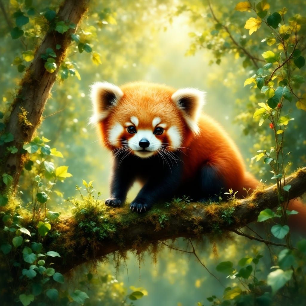 Red Panda  by @aifairies