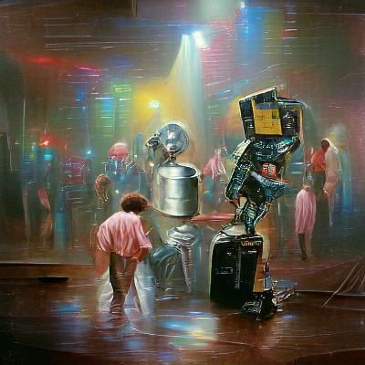 Robot disco in the 80’s