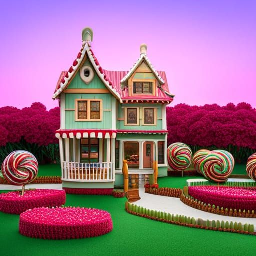 Peppermint Candy House AI Generated Artwork NightCafe Creator