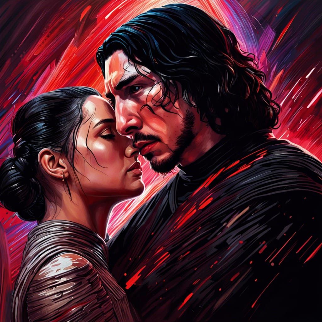 Rey and Kylo Ren
