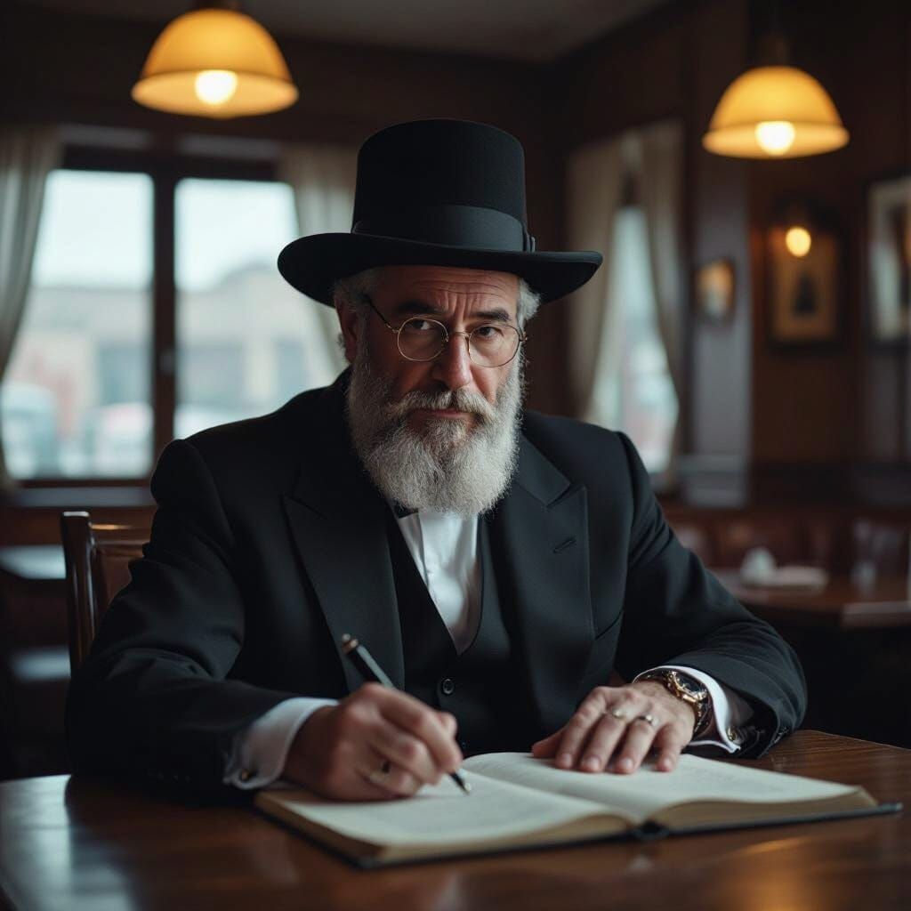 Cinematic Portrait of Rabbi Menachem Mendel Schneerson