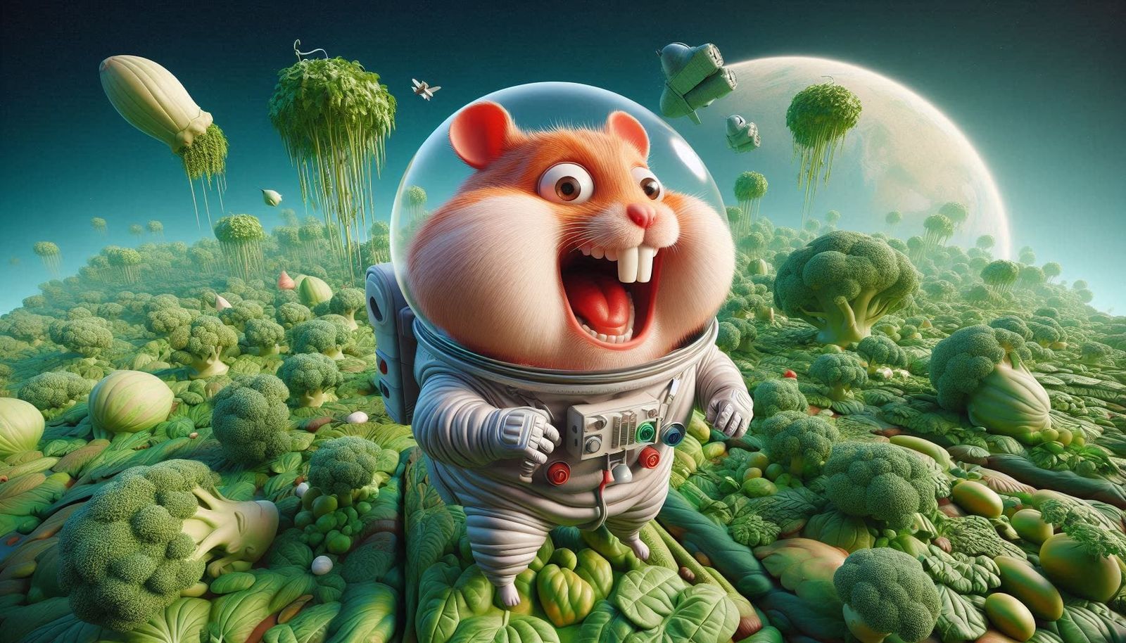 Hamstronaut: "I'll need a wider helmet" 🐹 02