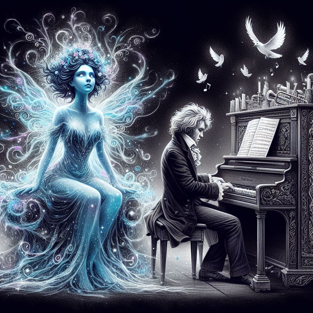 Lost in his music ๐ถ Her spirit lingers beyond