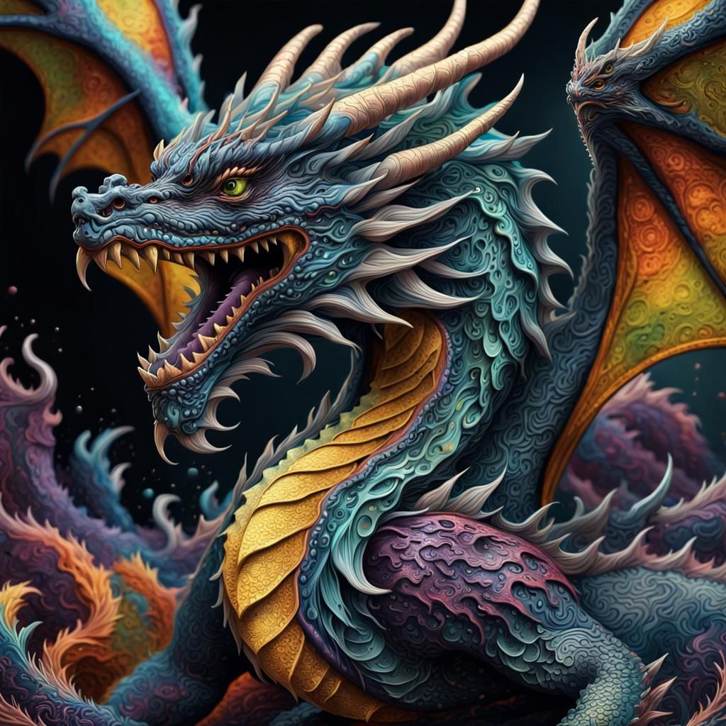 dark fantasy dragon - AI Generated Artwork - NightCafe Creator