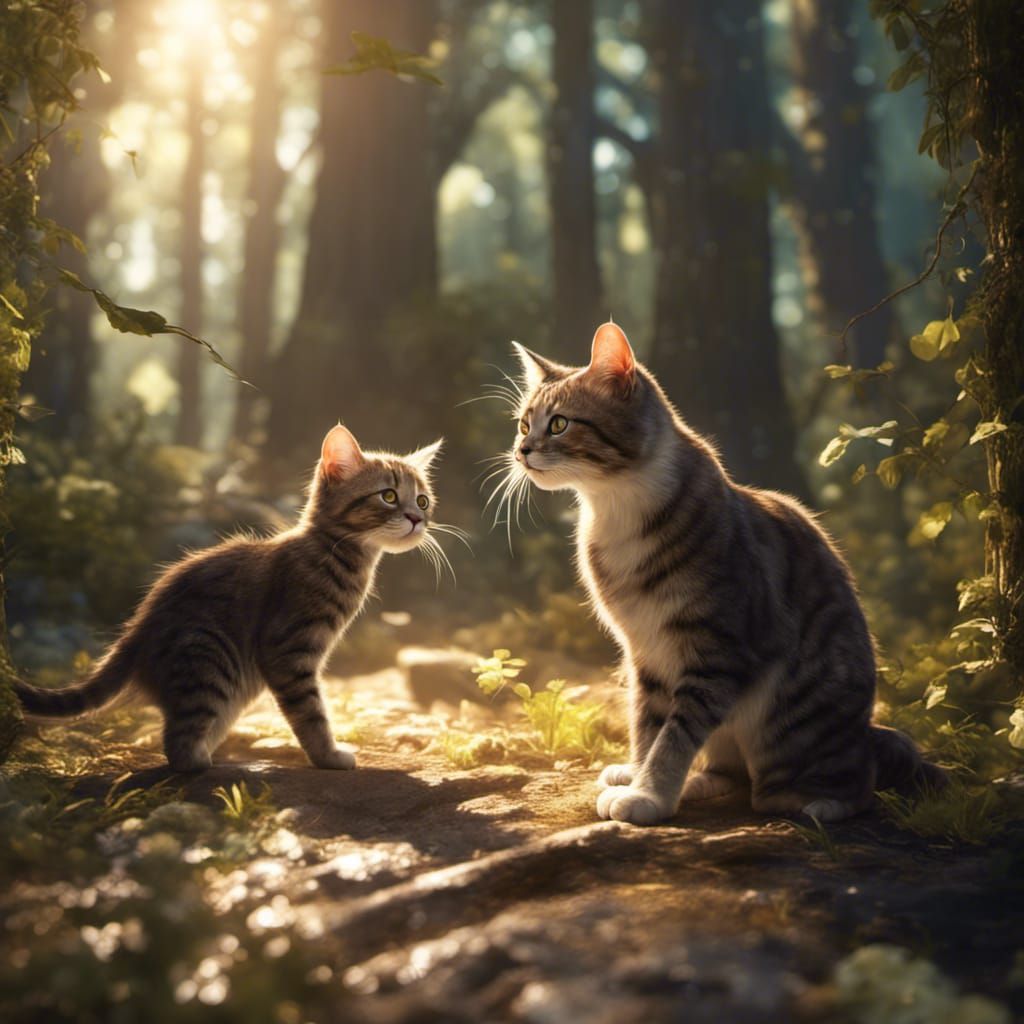 family picture in the forest