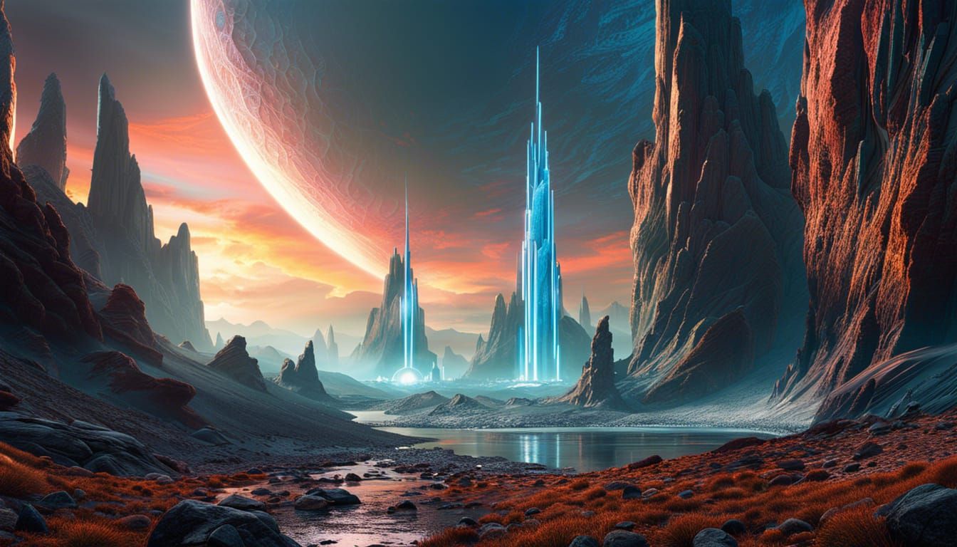 Alien Planet 1 - Ai Generated Artwork - Nightcafe Creator