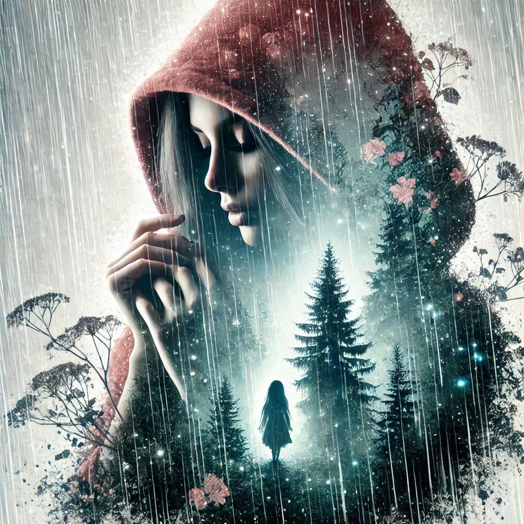 double exposure beautiful fantasy DALL-E 3 portrait landscap...