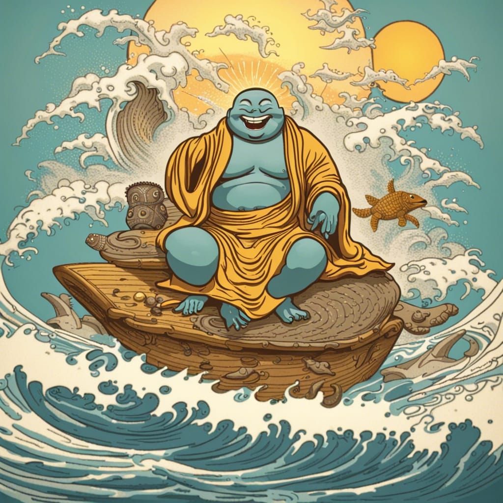 Traditional Buddha you see on a stature but his human figure...