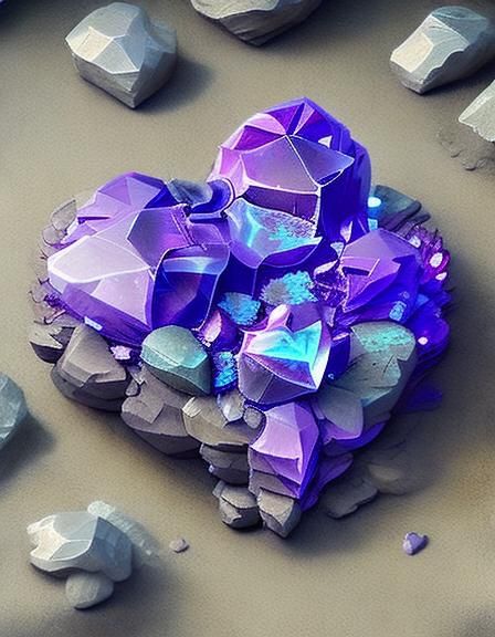<lora:CrystalClusterV8:1.0> <lora:CrystalClusterV8:0.5 <lora:CreaturesNCharacters:1.0> >macroshot  of an amethyst crystal cluster in the (sh...
