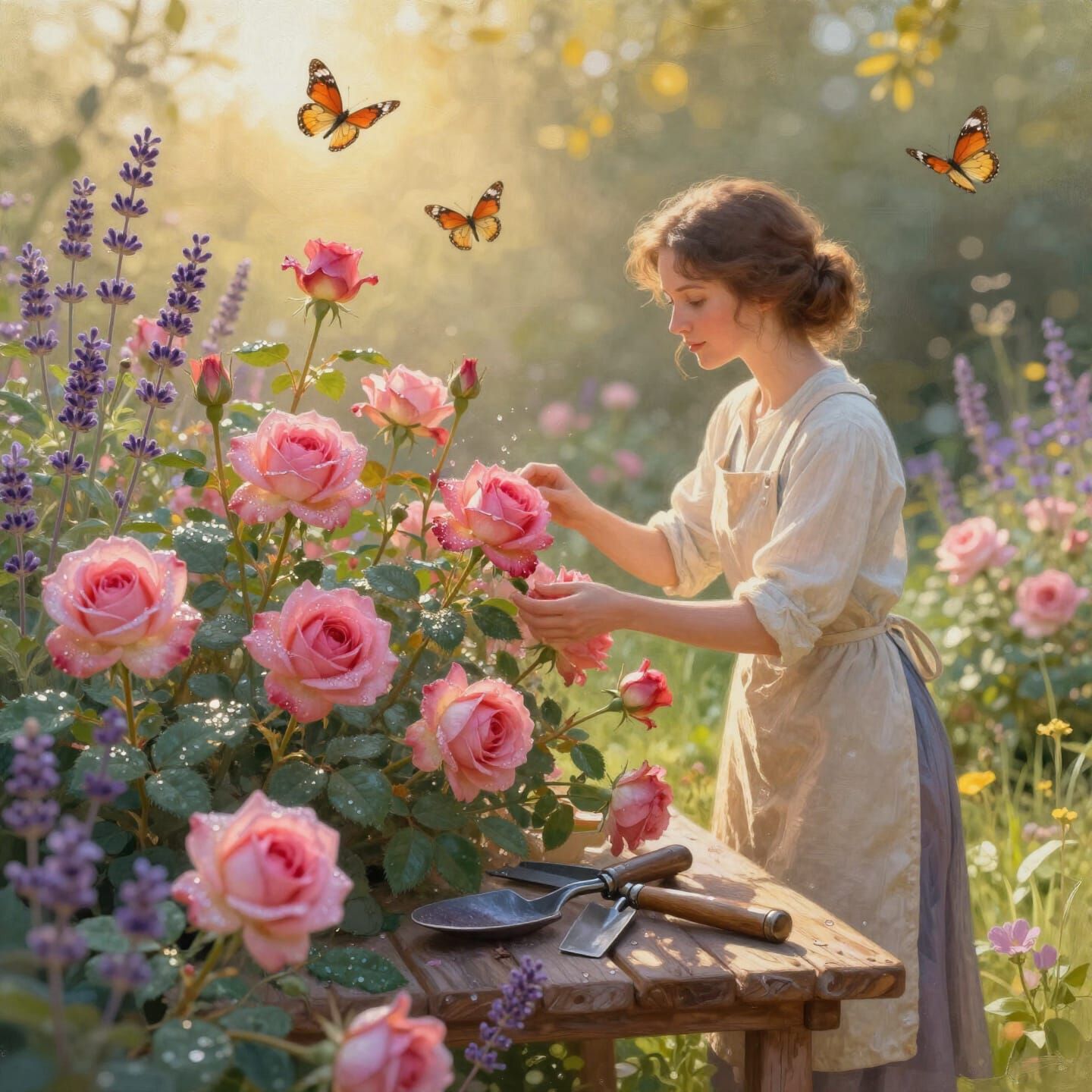 Roses and Lavender  by @Ettawen