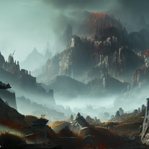 a beautiful war scene