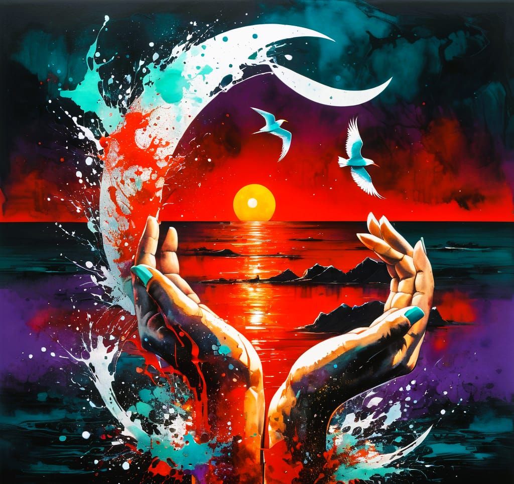 🎨 Étreinte du Couchant et Vol des Rêves 🎨