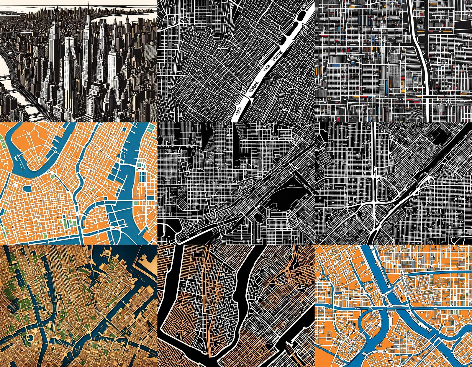 Various Stylistic Maps Of New York City Https www google search various-stylistic-maps-of-new-york-city-https-www-google-search