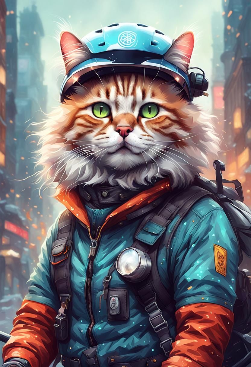 Cat Courier AI Generated Artwork NightCafe Creator