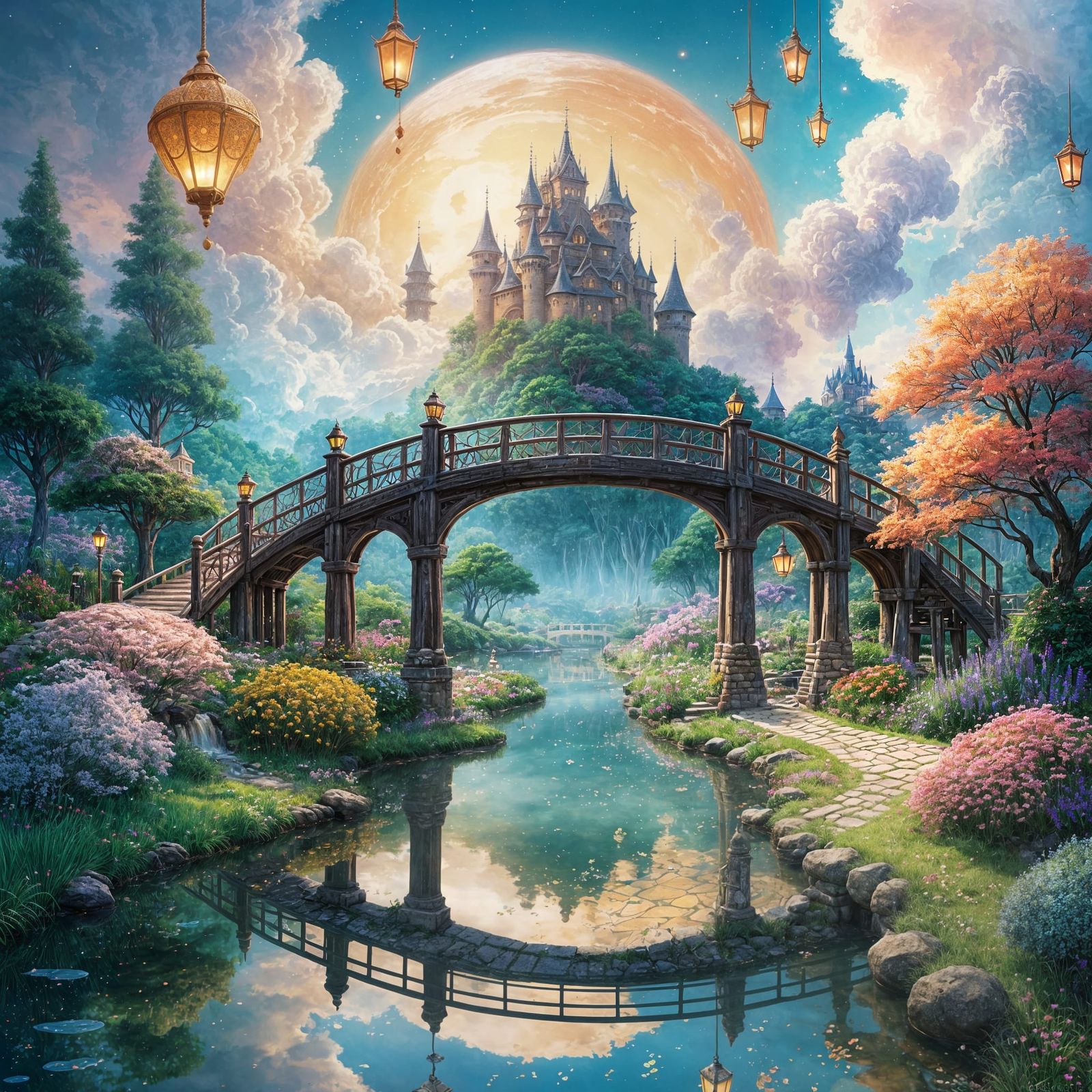 Whimsical wooden bridge  by @Pelukis Muda