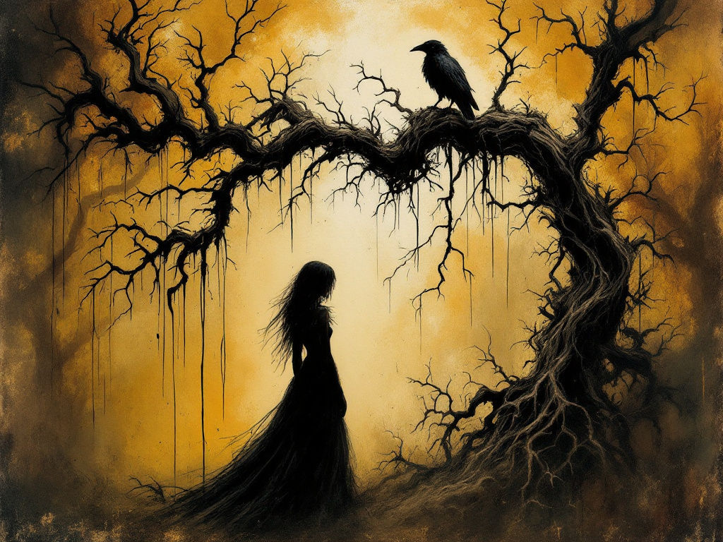 Le corbeau et la femme