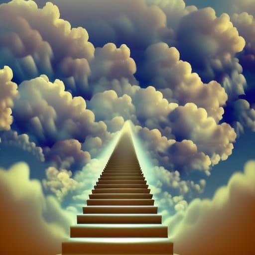 Stairway to heaven - AI Generated Artwork - NightCafe Creator