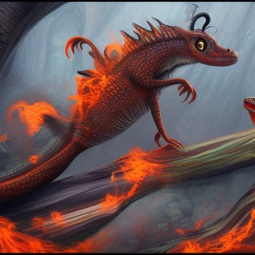 Creature with Flaming Scales