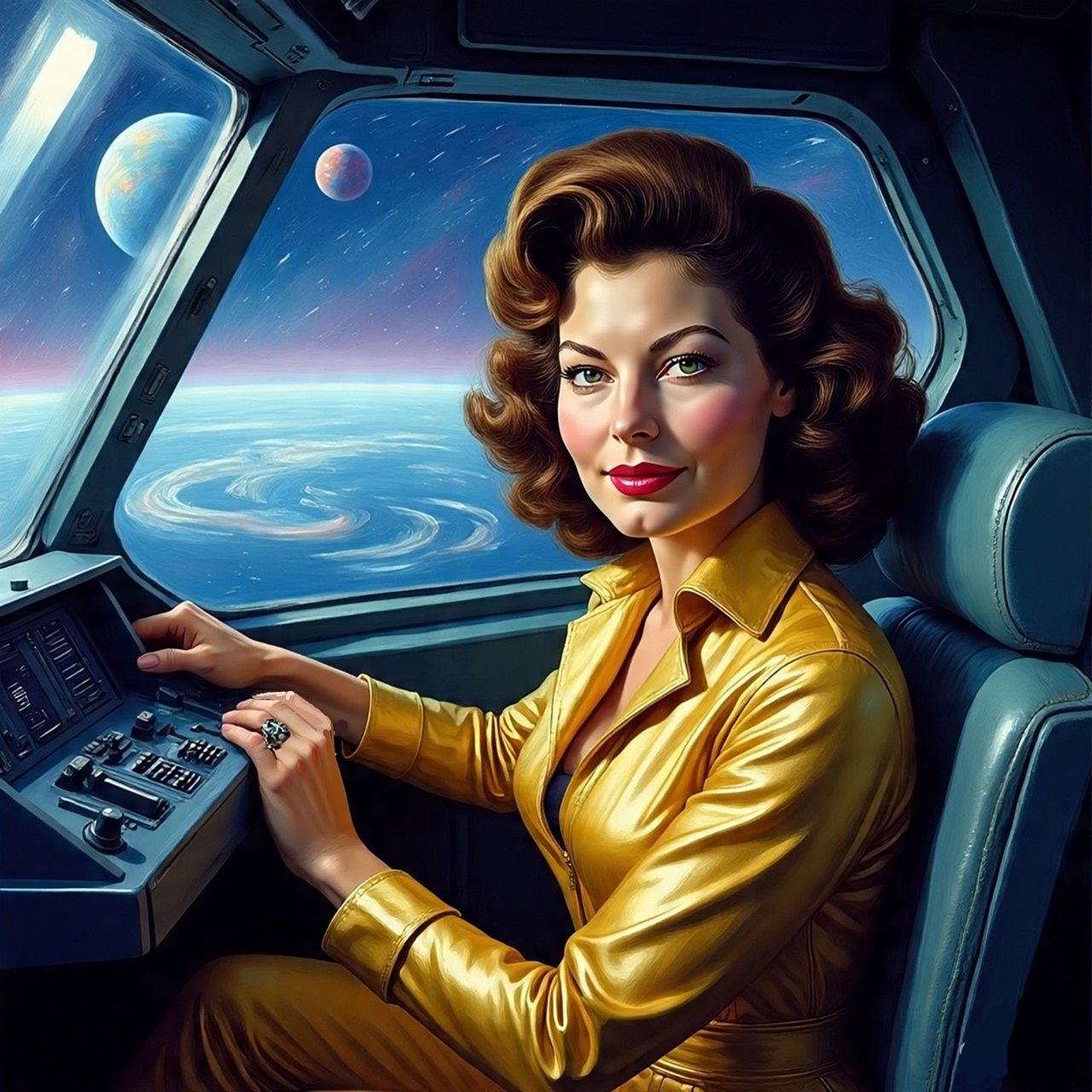 Please remain seated with your harness securely fastened until the space craft comes to a complete stop.