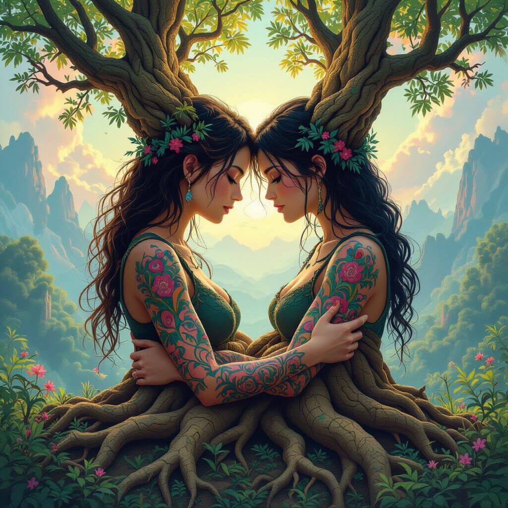 Matching tattoos idea for best friends - theme is immovable objects. We’re deeply rooted in eachother, steady loyal