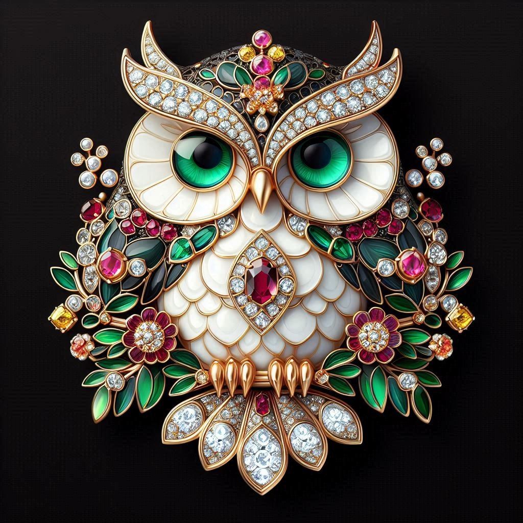 Owl Brooch  by @Punkmeister