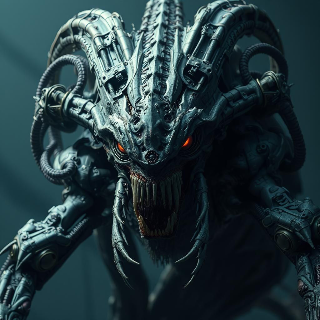 Biomechanical Monster Art Inspired by Giger
