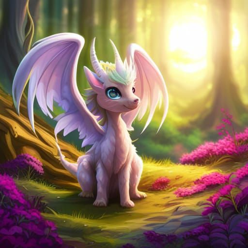 Cute little anime dragon cat, distinct lighting, detailed matte painting,  deep color, high definition, intricate detail, splash screen, comp - AI  Generated Artwork - NightCafe Creator