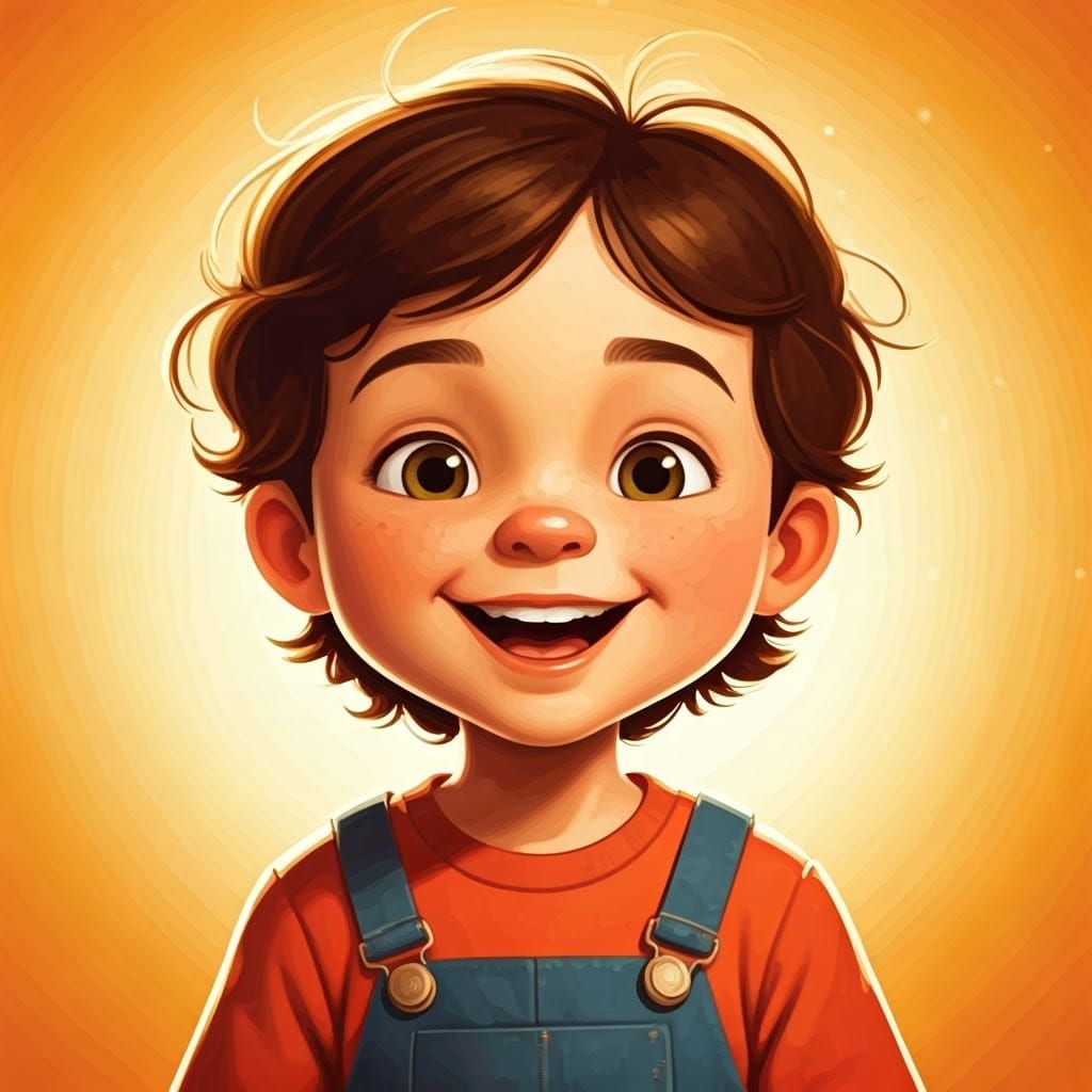 Sunny Child Radiates Joy in Vibrant Colors