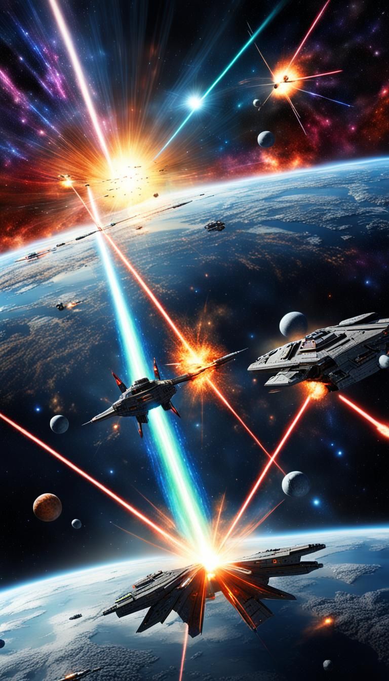 war, battle, space, universe, galaxy, faraway, battle, beam,...