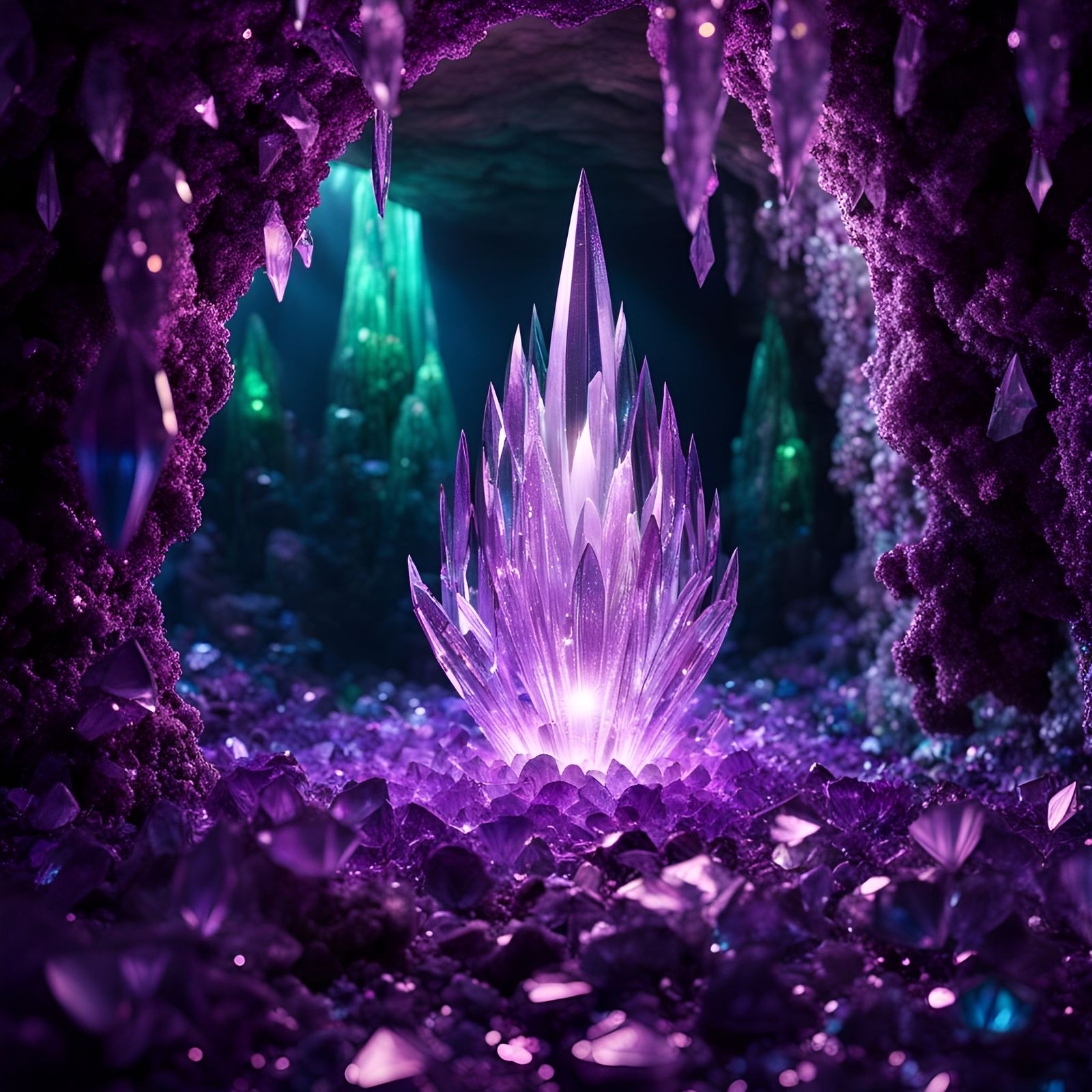 Amethyst Crystal Cave  by @Lunarelle