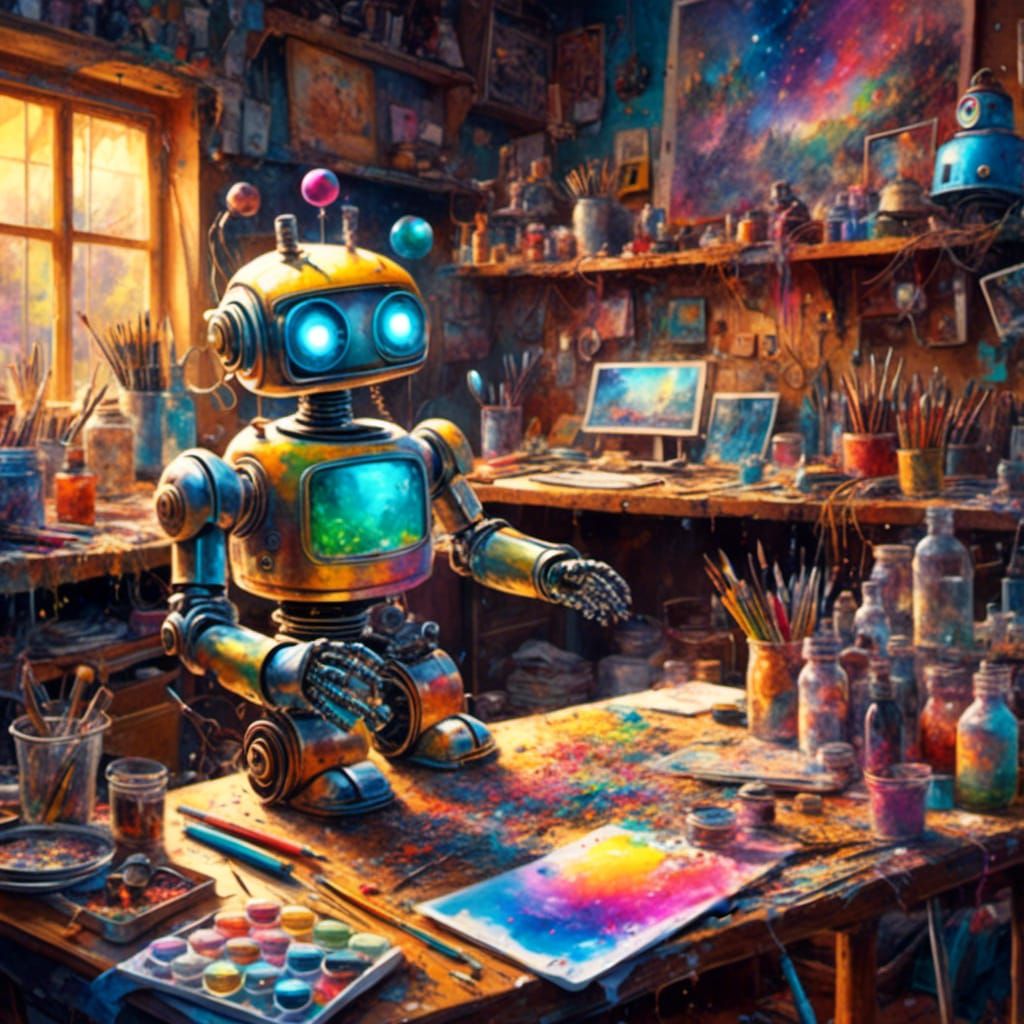 Ai Painting.. it's a busy day