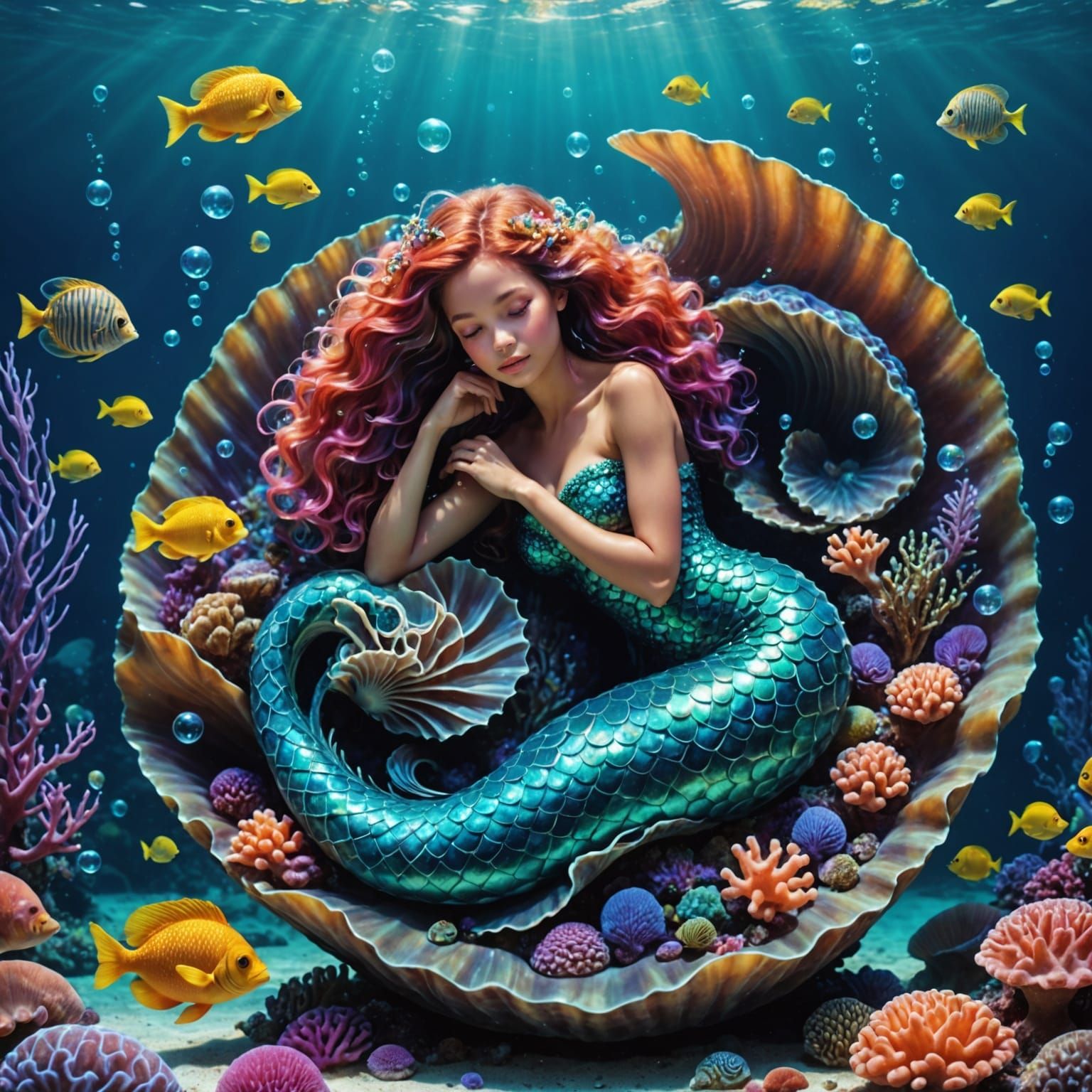 Mermaid in a shell bed   by @Al_in_Tanzania