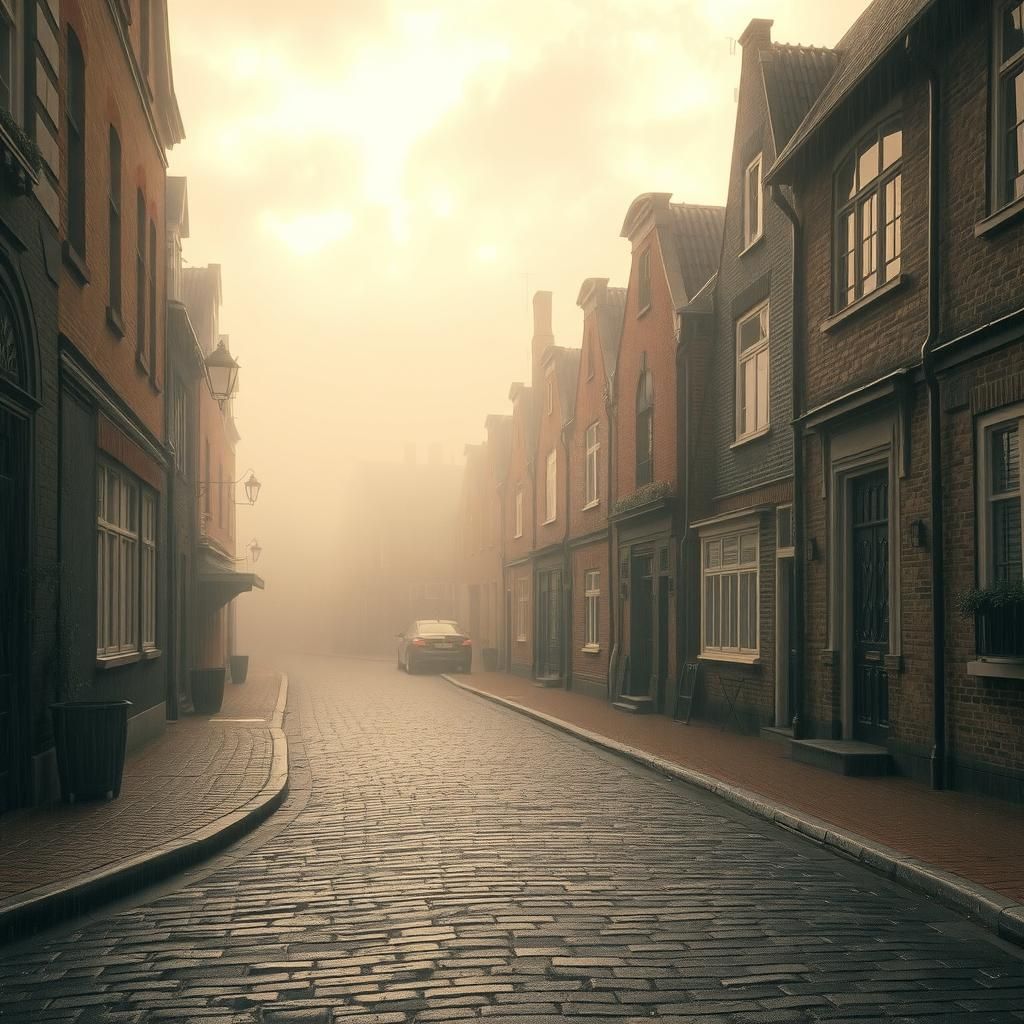 September,  Morning in the street of Old Rijswijk, South Hol...