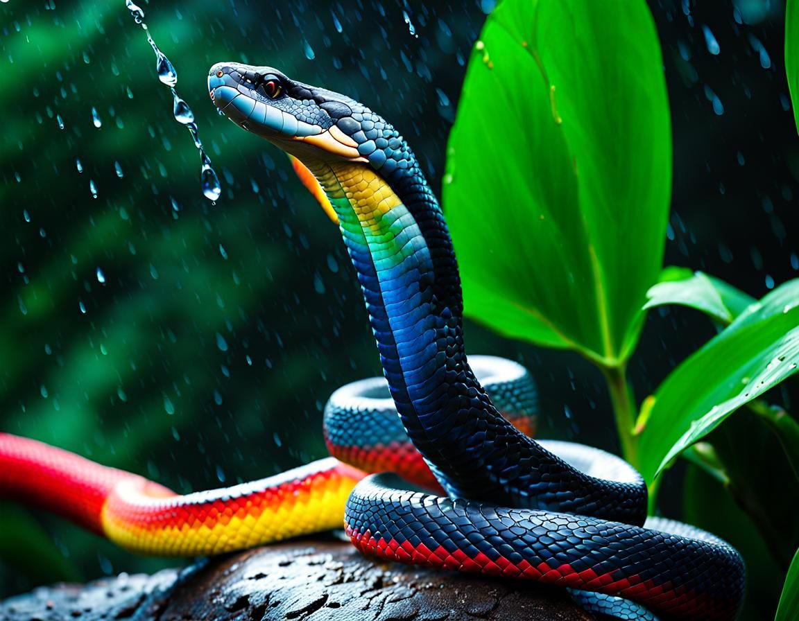 most beautiful King Cobra  by @fiercebearart