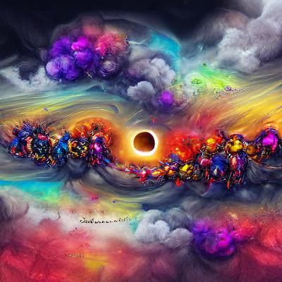 Galaxy Collapse While a Solar Eclipse is happening beautiful...