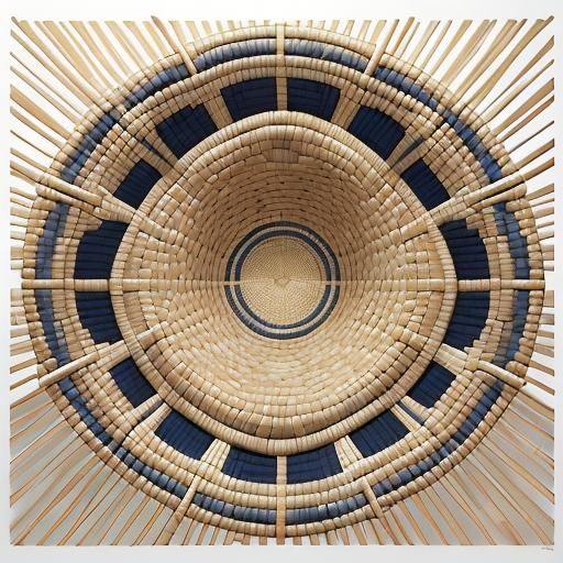 A trompe l'oeil painting of a woven basket, its textures so realistic