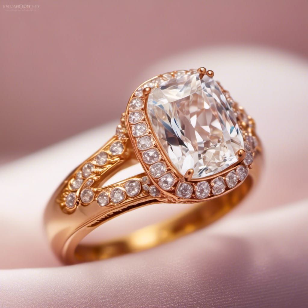 Cushion cut diamond ring <lora:Lapidary Machine :1.0>