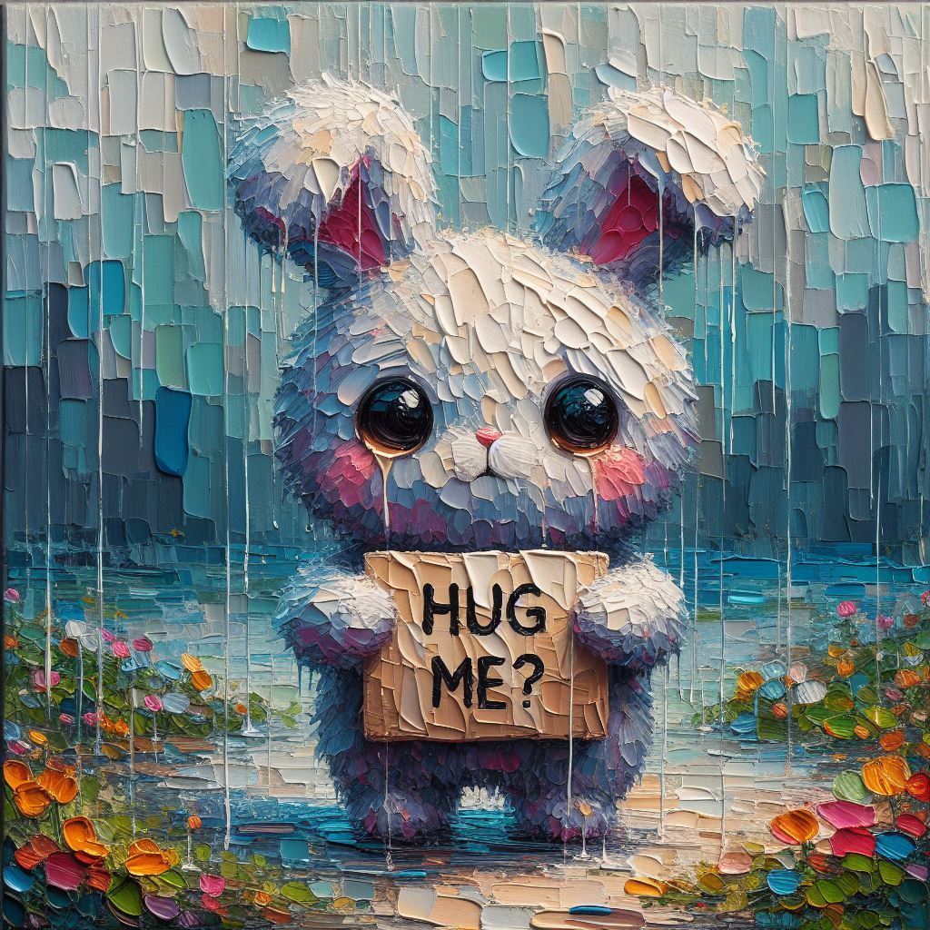 White bunny needing hugs