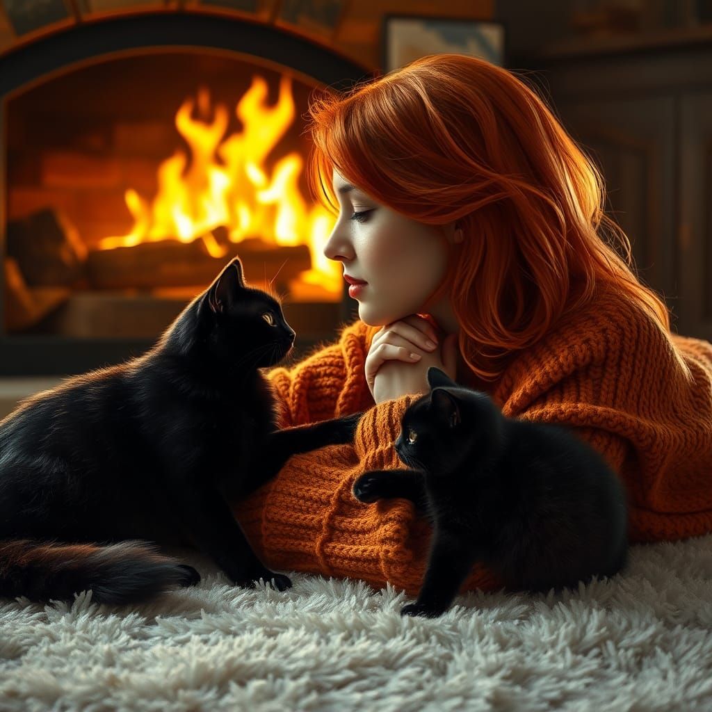 flaming red hair,  by @Michael Hendrickson