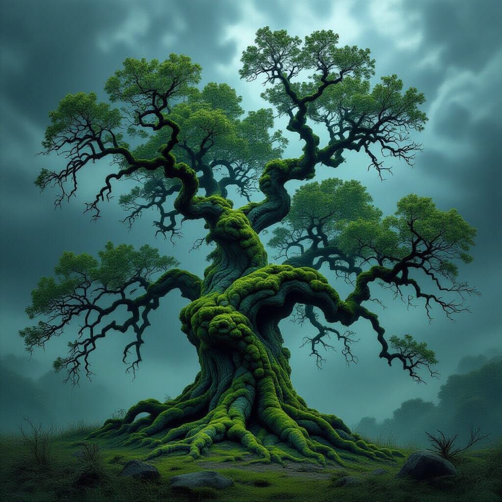 The Lone Oak  by @Hyperborean