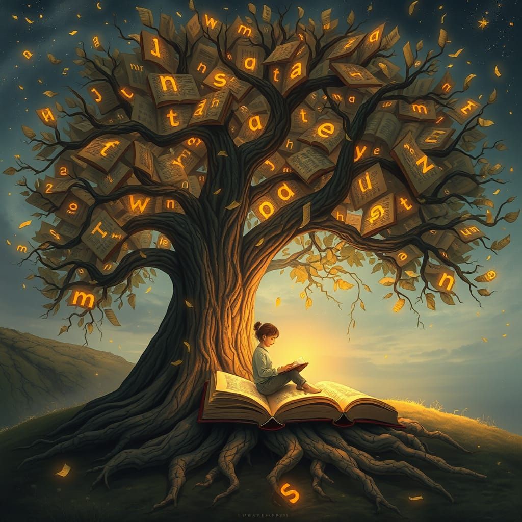 Enchanted Reader Under the Golden Text Tree
