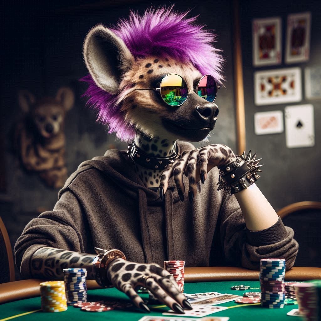 Scuzzy playing poker