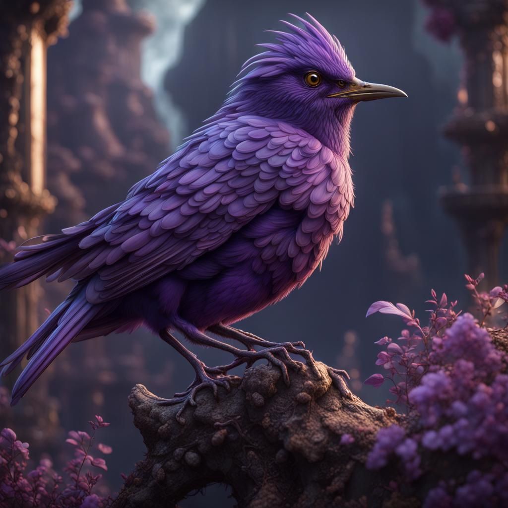 purple bird