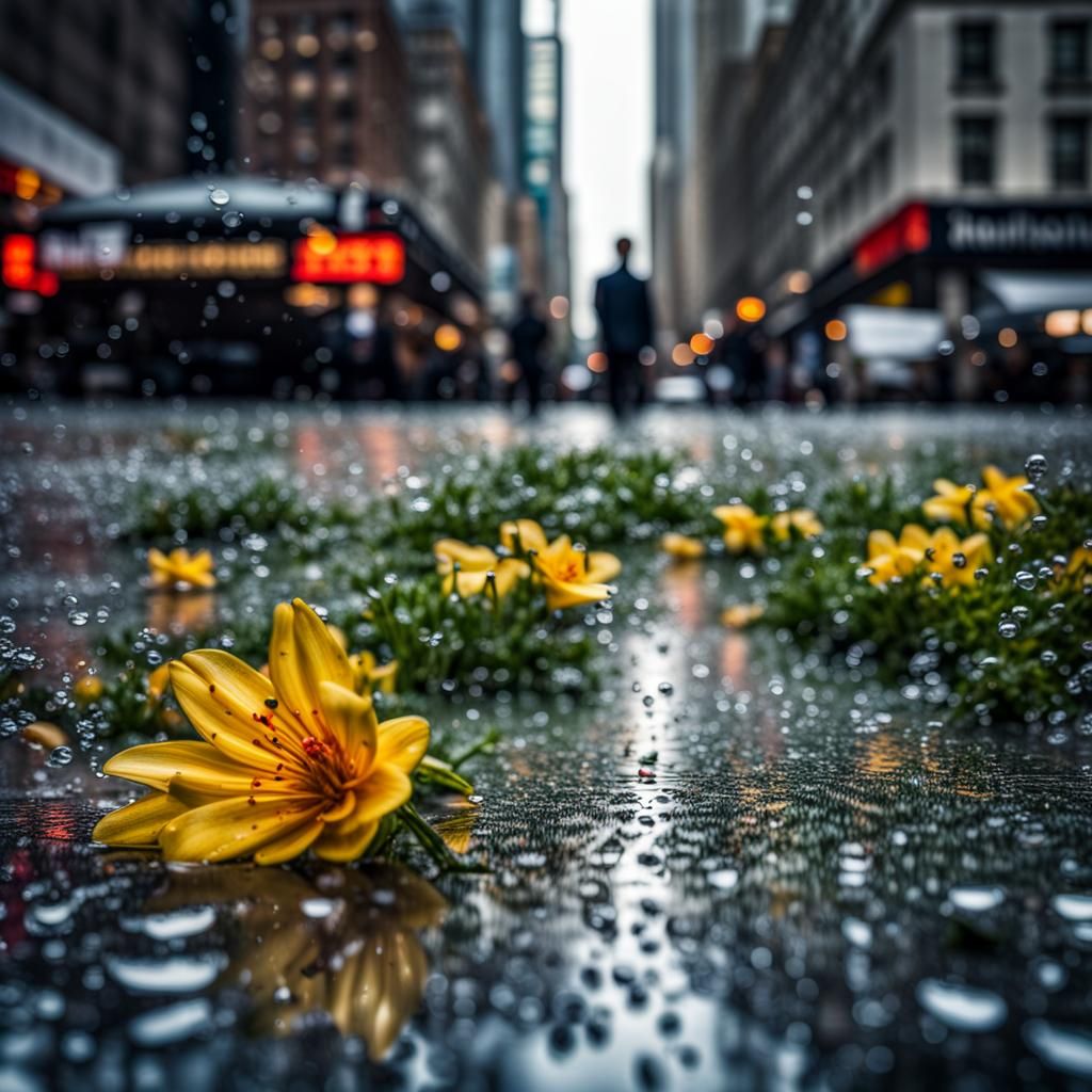 New York is raining flowers