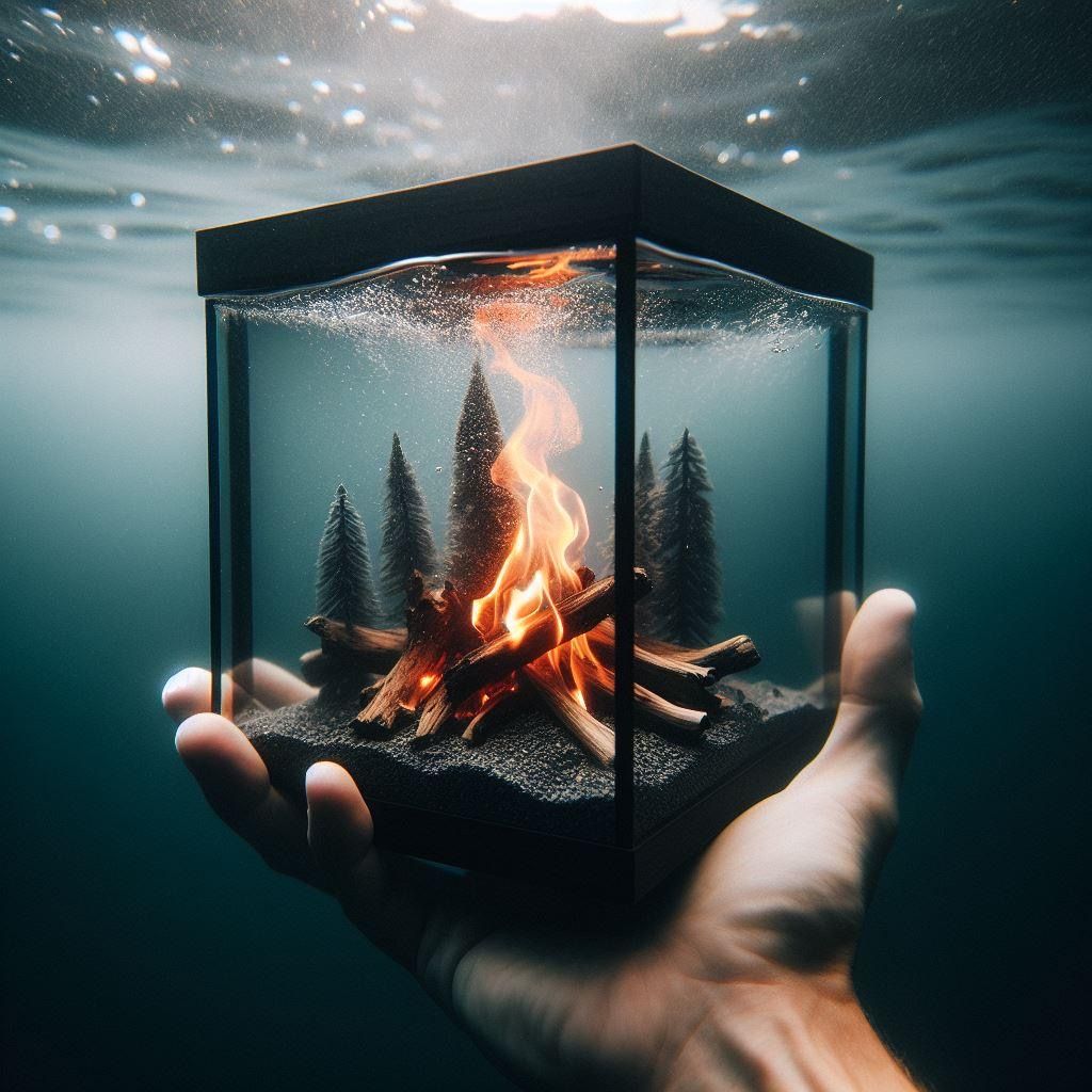 Boxed Campfire Underwater
