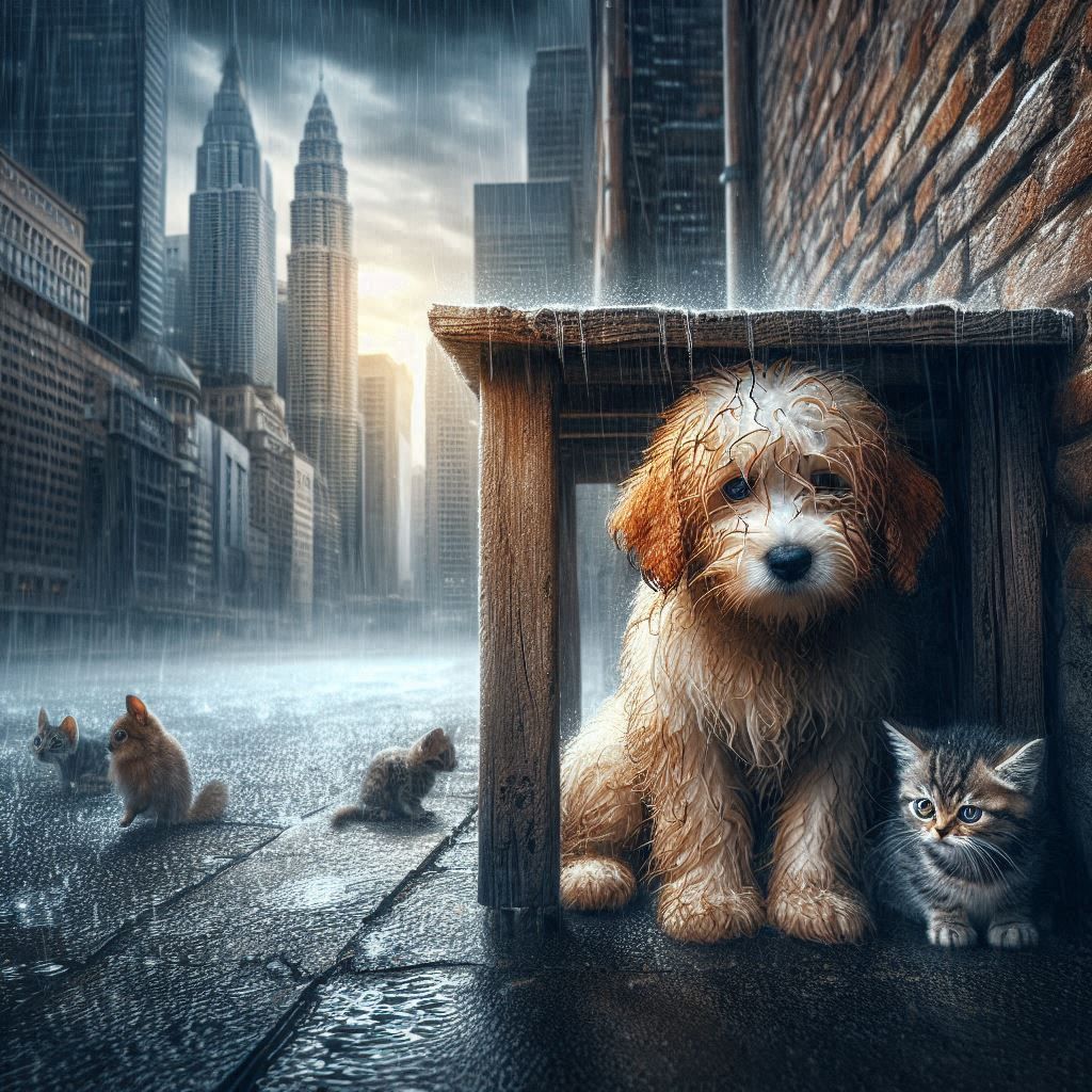 In Our Small Shelter 🐶😸