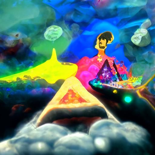 The Beatles yellow submarine sky with diamonds