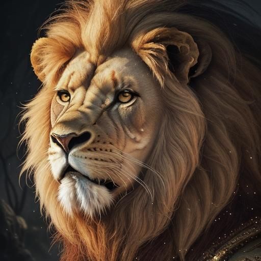 Auslan, lion, creator of narnia - AI Generated Artwork - NightCafe Creator