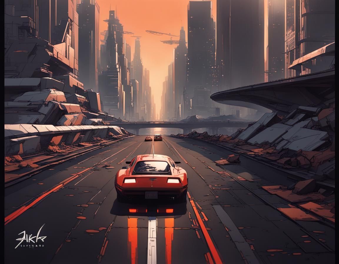 16k resolution, art inspired by Syd Mead's visionary futuris...